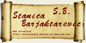 Stanica Barjaktarević vizit kartica